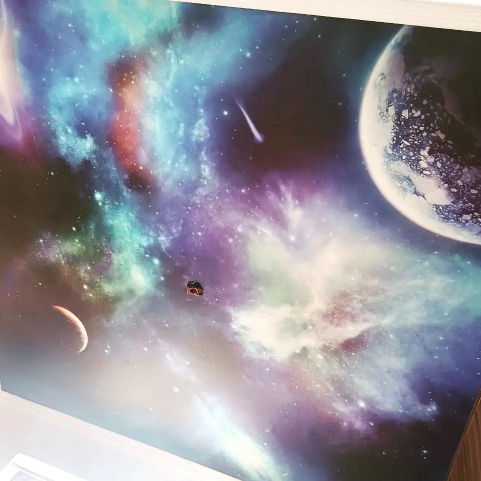 Space Ceiling wallpaper for kids